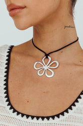 Blooming Flower Pendants Necklace Silver
