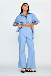 Light Aura Long Pants Denim Blue