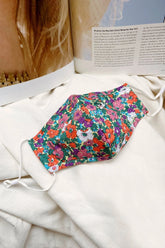Wildflower Mask Floral Print Orange