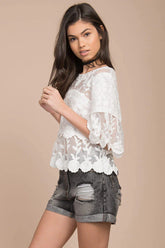 Belen Lace Top White