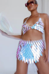 River Festival Shiny Sequins 2 Piece Set Purple