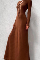 SNDYS Tallulah Maxi Dress Chestnut