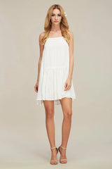 Frousy Mini Day Dress White