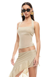 LIONESS Palisades Halter Top Oyster