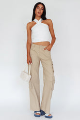 Ulterior Motive Pocket Cargo Pants Taupe