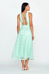 Dianne Sleeveless Embellished Midi Dress Mint