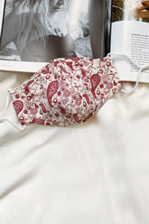 Frankie Mask Paisley Print Red