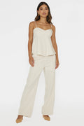 Mistie Pintuck Pants Bone