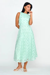 Dianne Sleeveless Embellished Midi Dress Mint