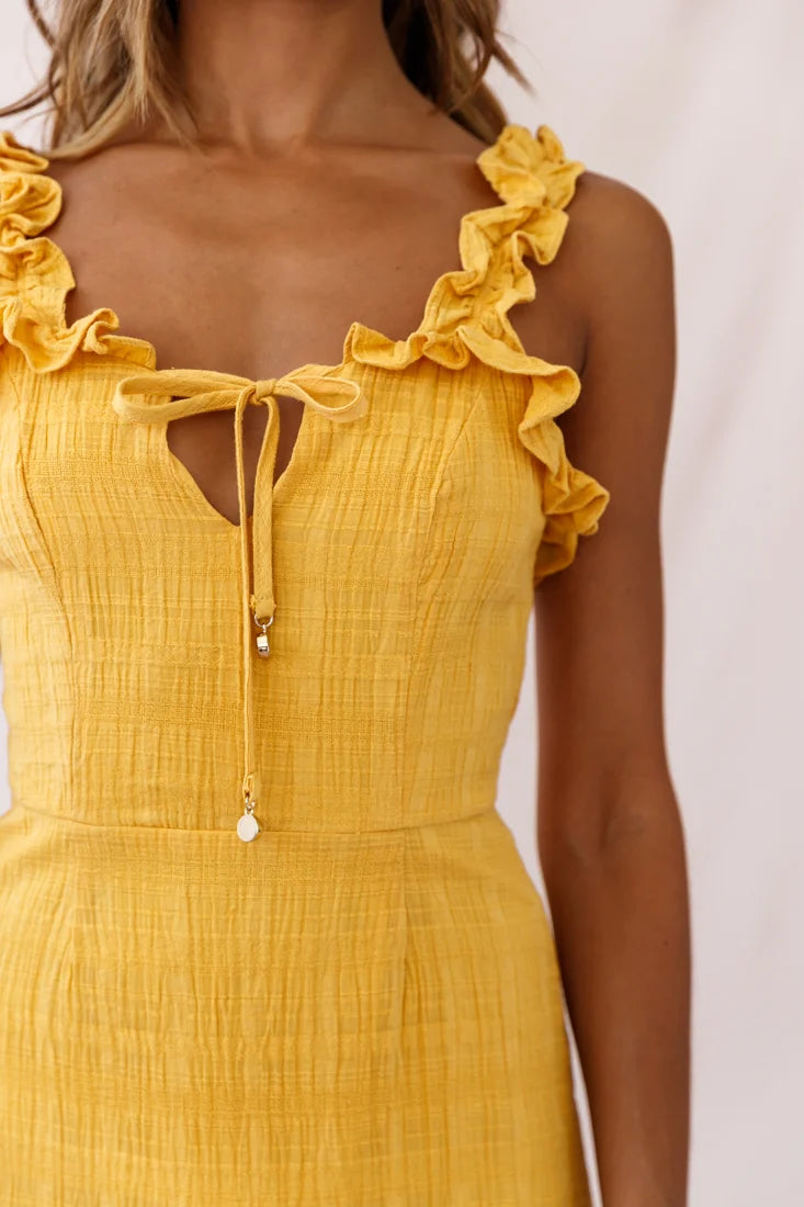 Elah Frily Mini Dress Yellow