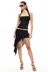 LIONESS Palisades Halter Top Onyx
