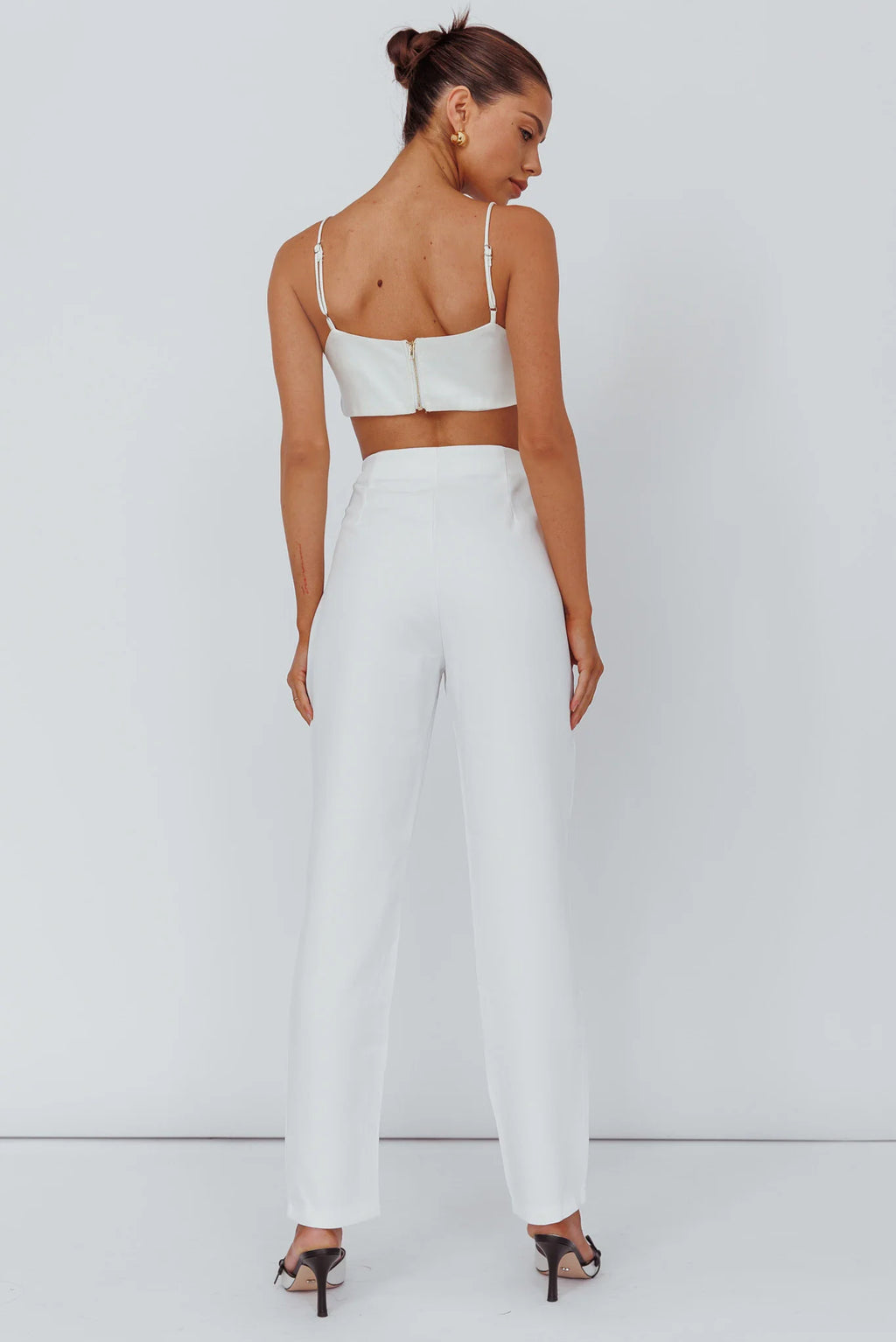 Moonlight Tango High Waist Pants White