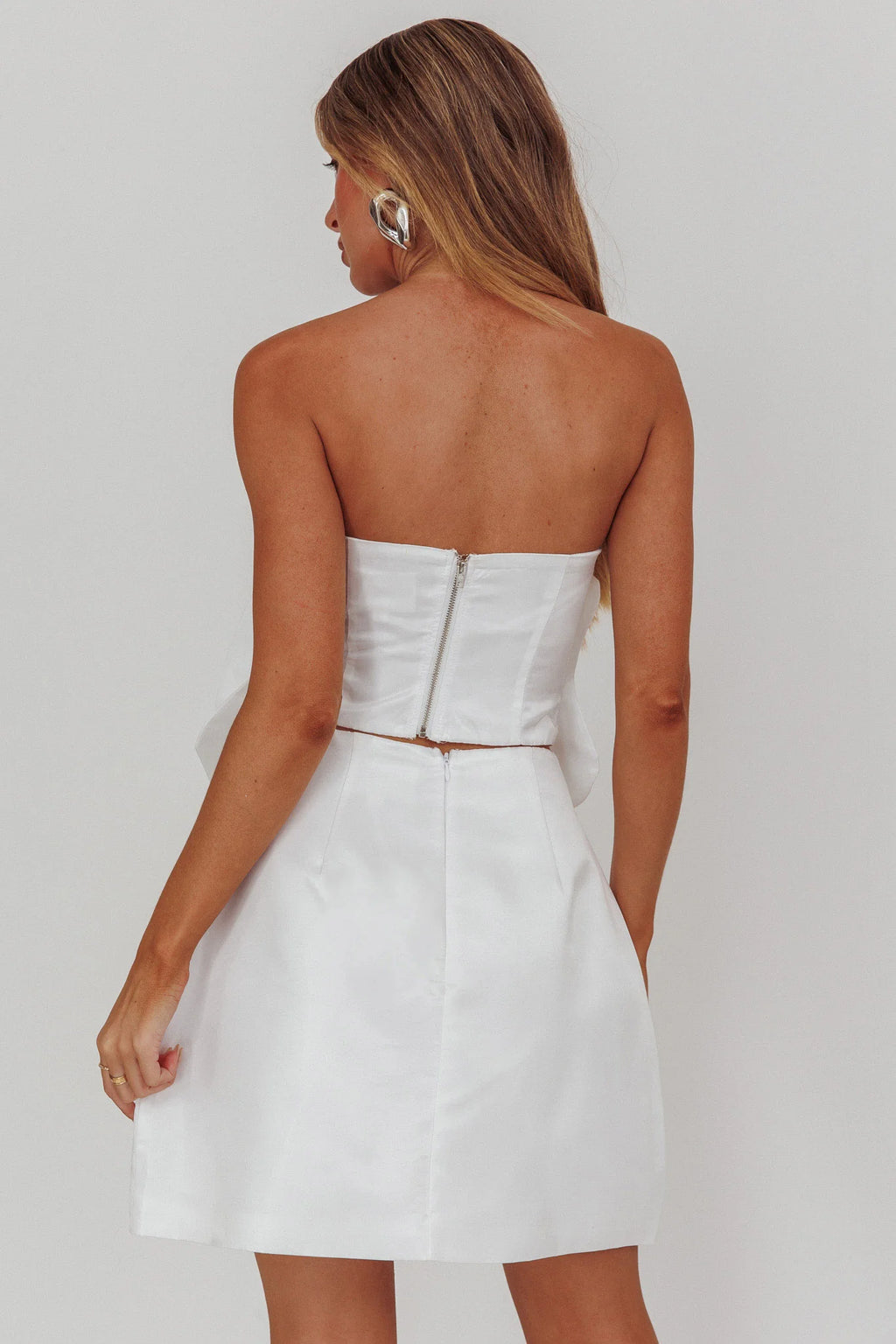Count Down A-Line Mini Skirt Oyster