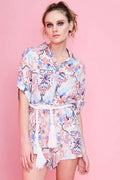 Cassidy Casual Romper Floral Red