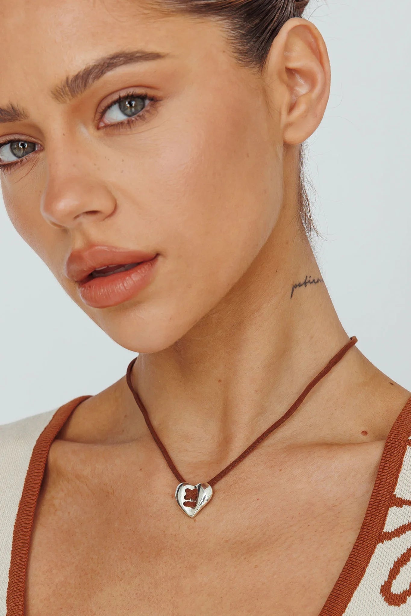 Daily Heart Pendant Necklace Silver