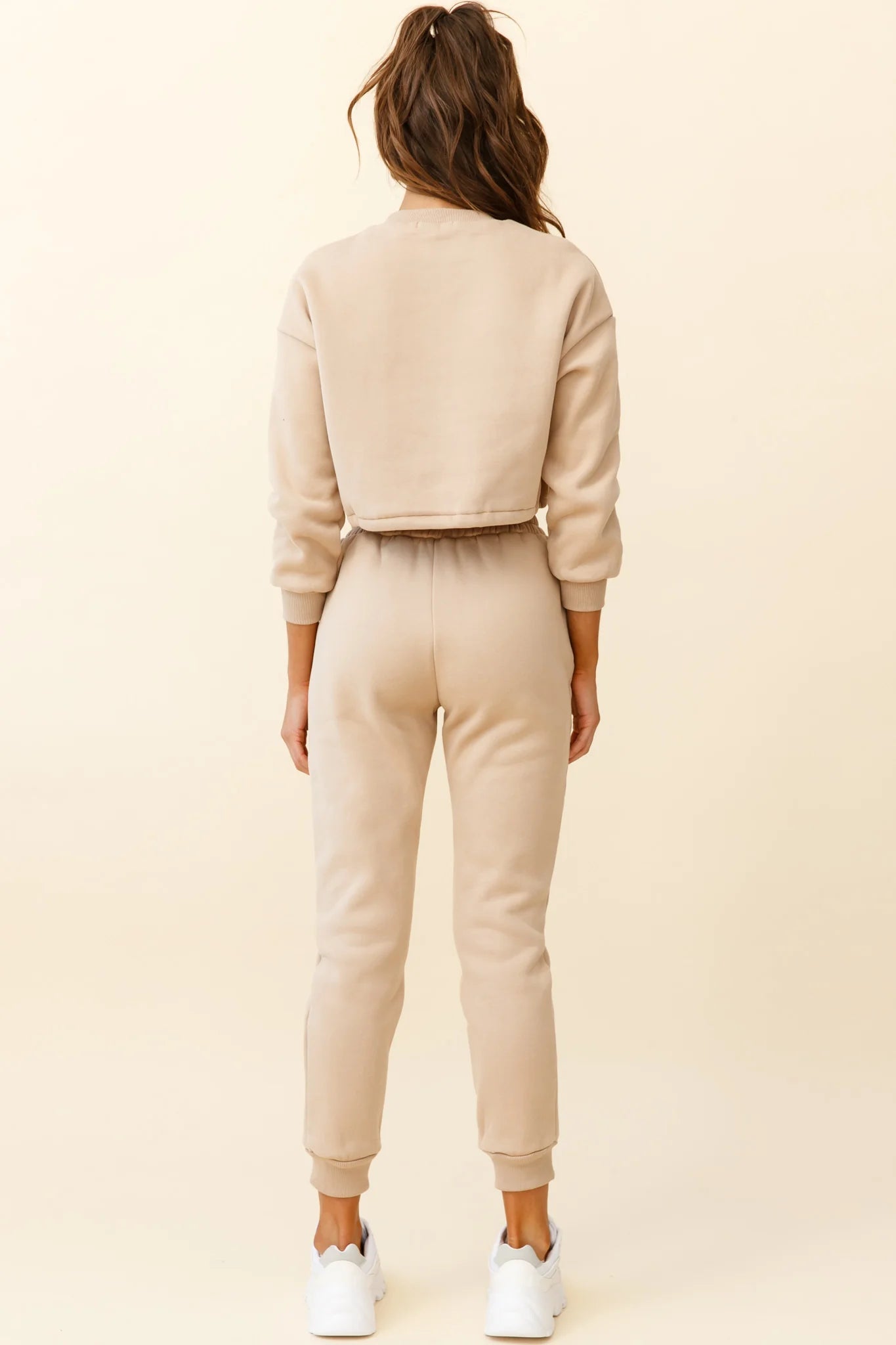 Monterey Long Sleeve Pull String Sweater Tan