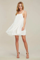 Frousy Mini Day Dress White