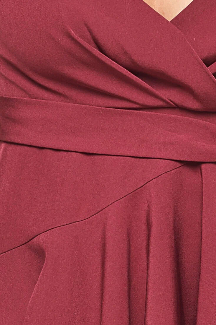 Miah Tied Waist Dress Plum