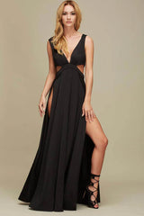 Maiyo Sexy Maxi Dress Black