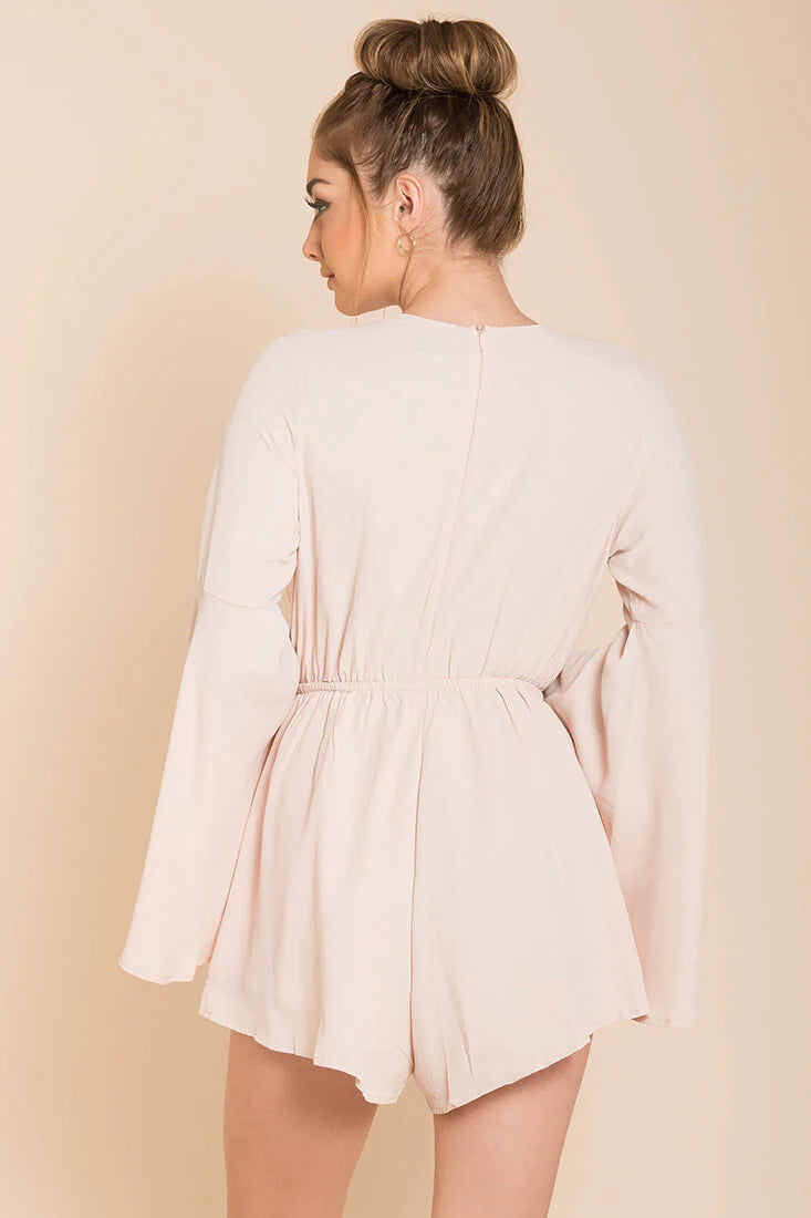 Lailani Floral Romper Nude