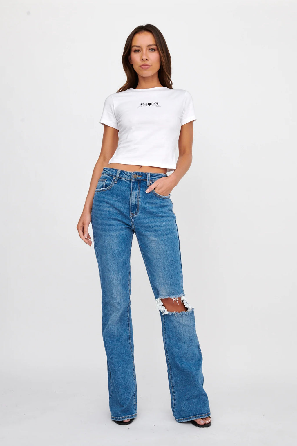 LIONESS Angels Baby Tee Porcelain