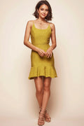 Saskia Backless Mini Dress Lime