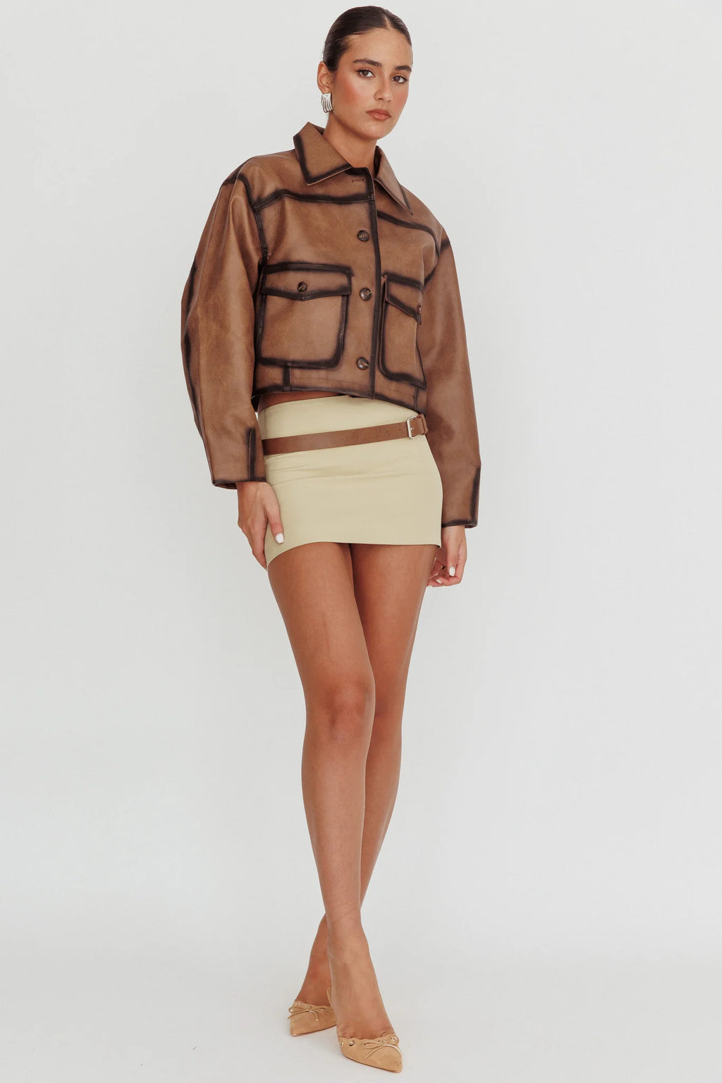 December Front Pocket Jacket Brown