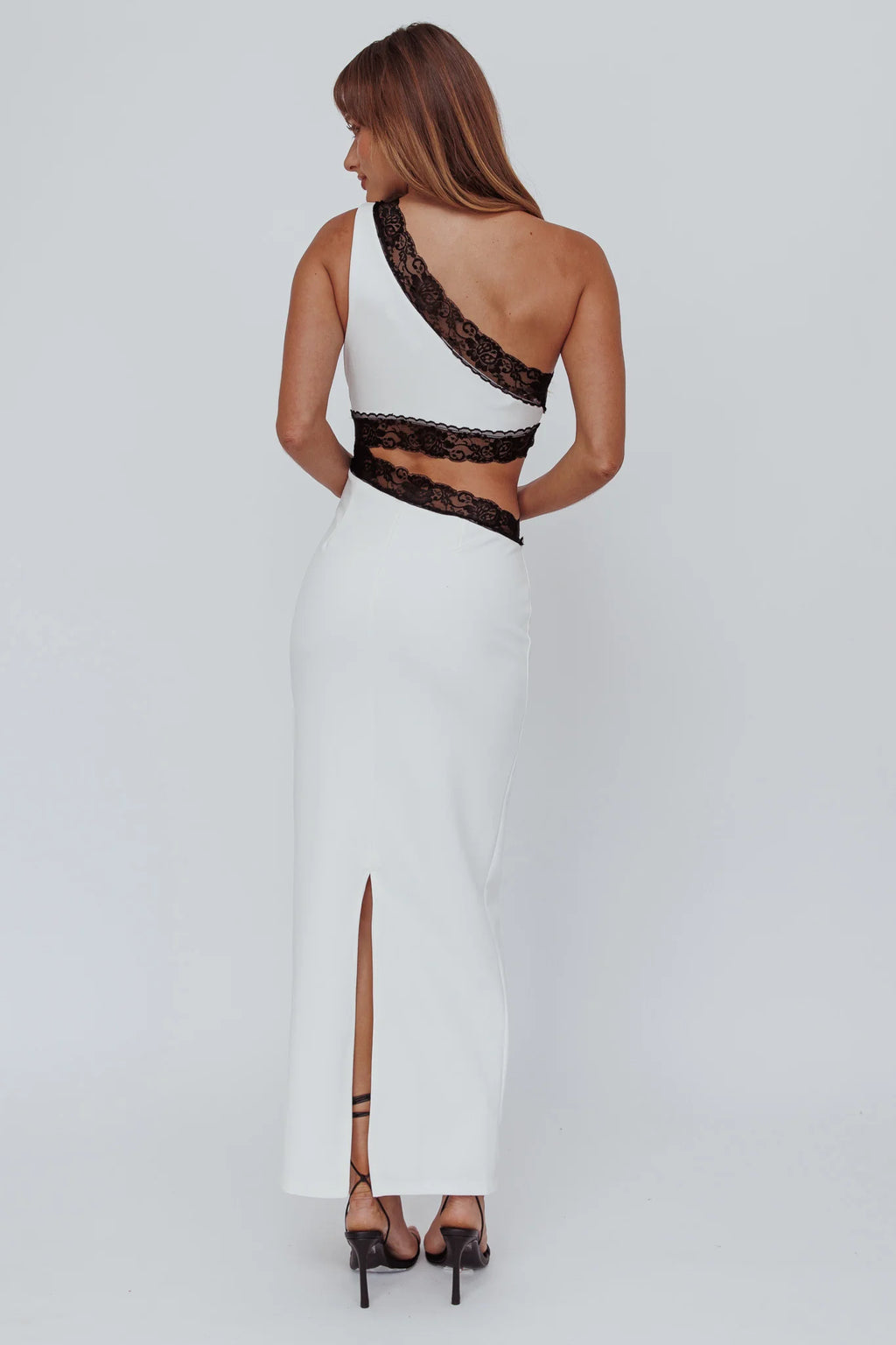 Mahli One-Shoulder Cut-Out Maxi Dress White