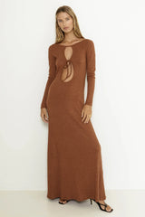 SNDYS Tallulah Maxi Dress Chestnut