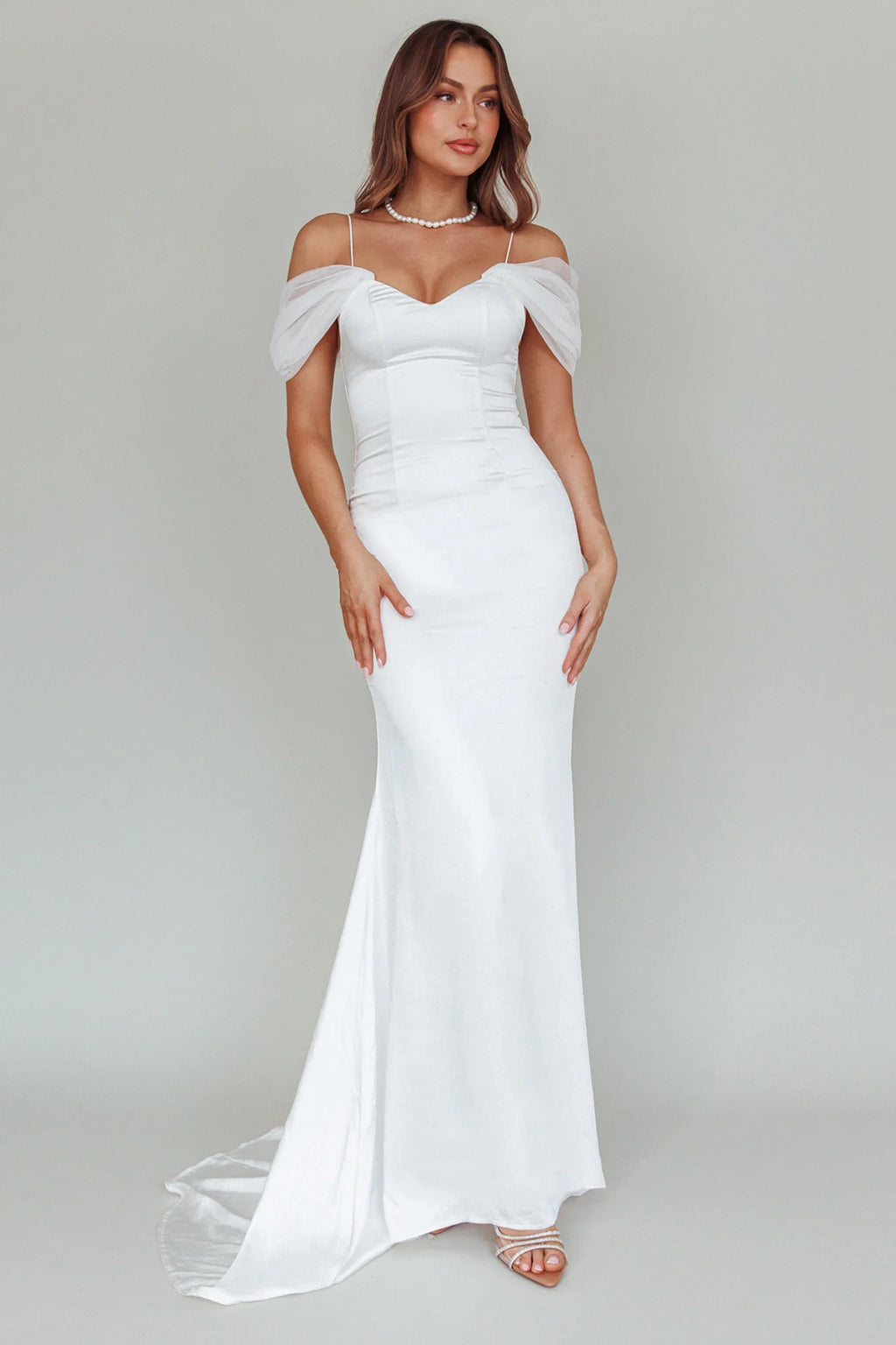 Keila Off-Shoulder Maxi Dress White