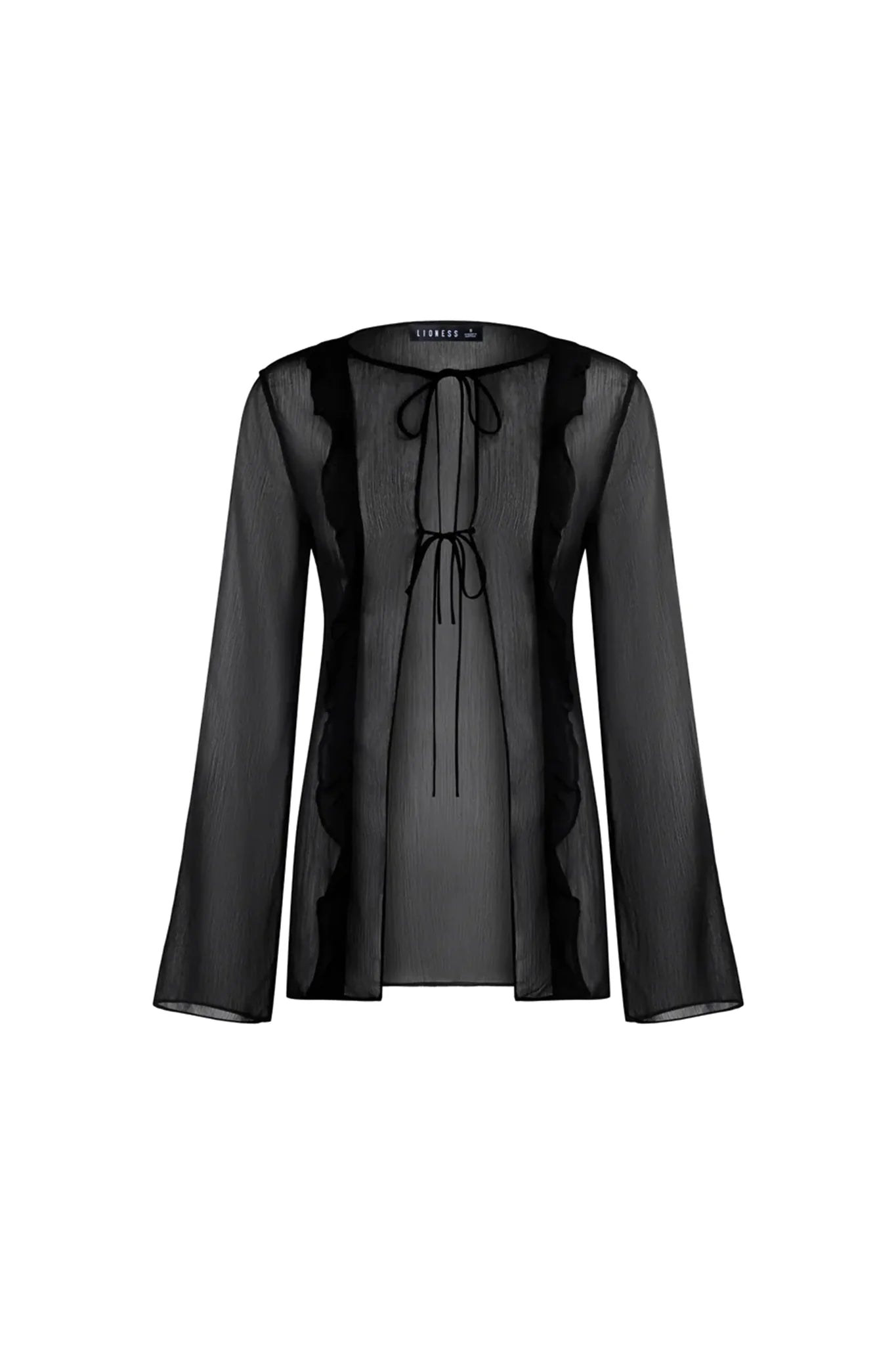 LIONESS Barely There Tie Top Onyx