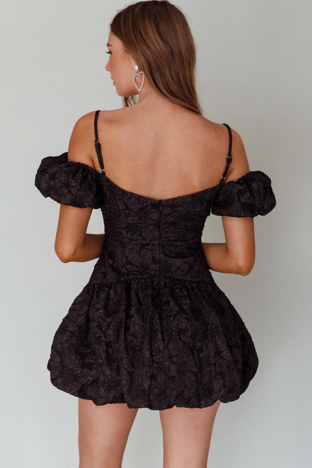 Mon Bebe Drop Waist Mini Dress Black
