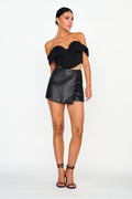 Game Changer Faux Wrap Shorts Black