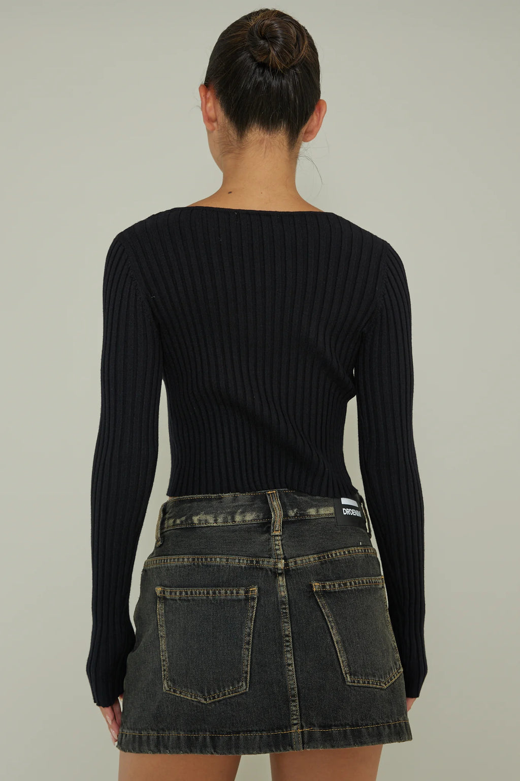 New School Long Sleeve Top Black