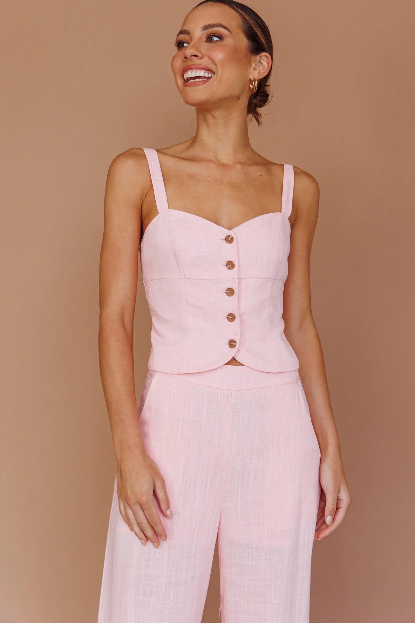 Play It Cool Wide Leg Pants Pink