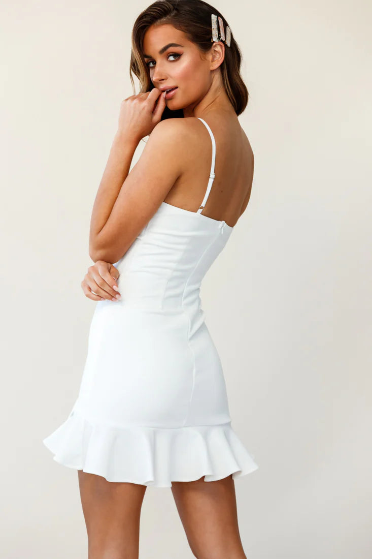Emoji Bodycon Mini Dress White