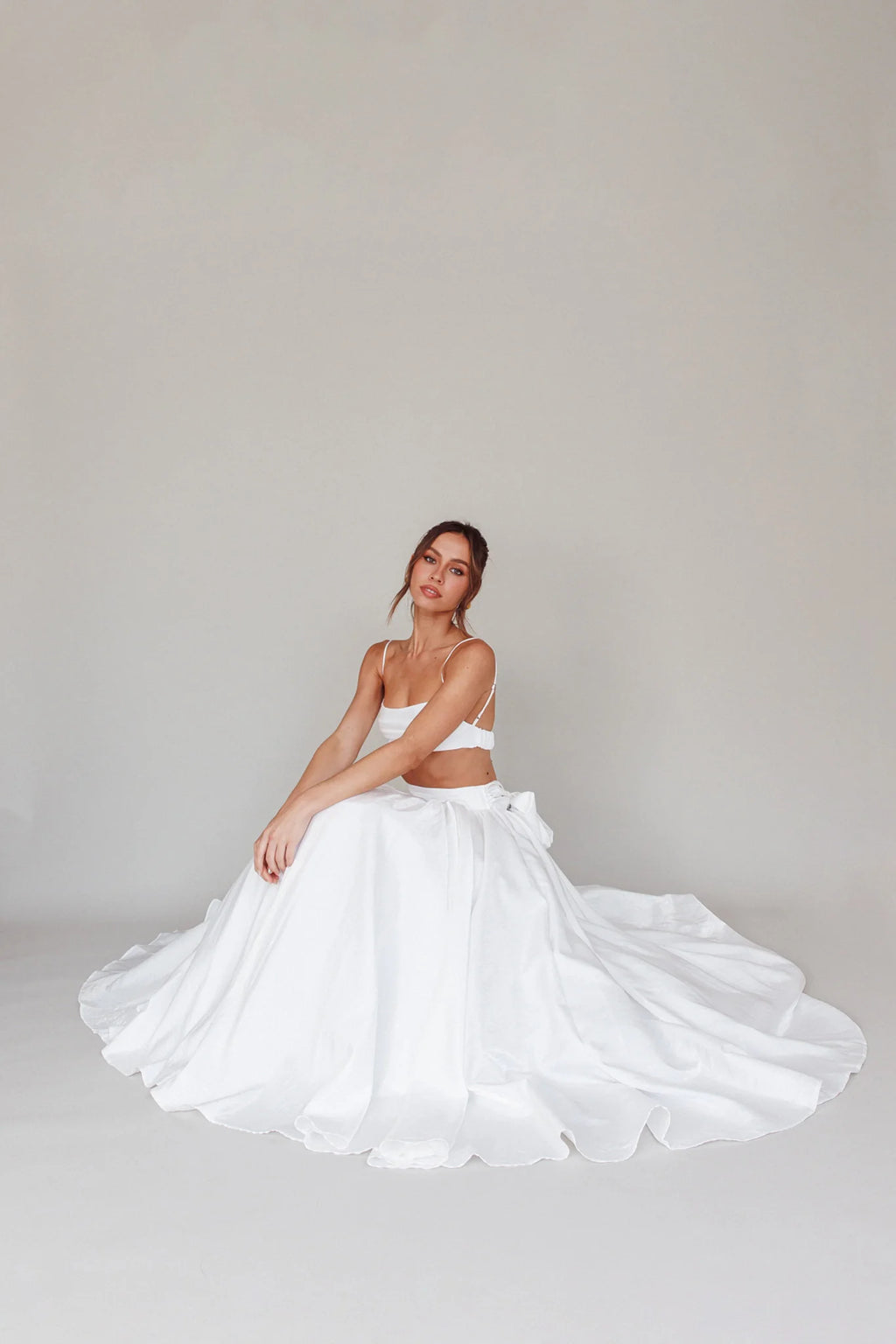 Love Songs Tied Back Maxi Skirt White