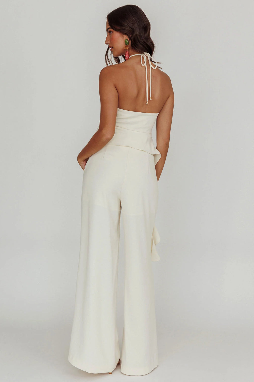 Songbird Halterneck Ruffle Cami Top