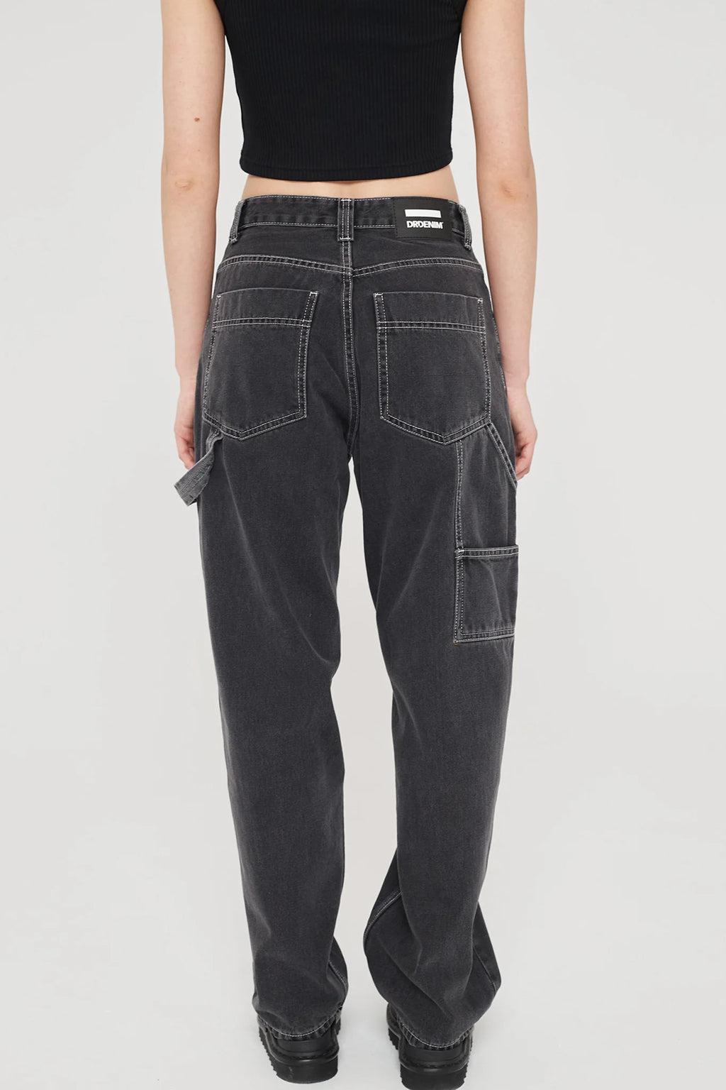DR DENIM Faye Worker Concrete Black