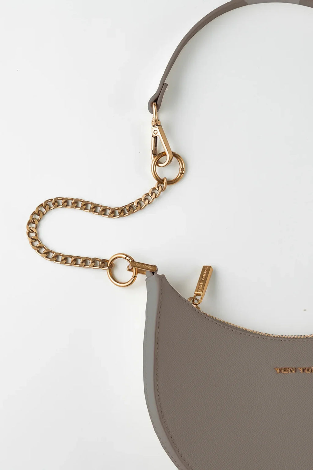 TEN TONES Grayson Moon Bag Beige
